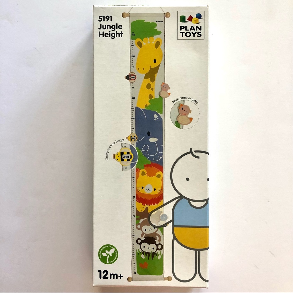 Jungle Growth Chart by Plan Toys made with sustainable materials.